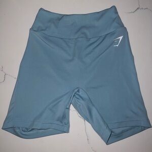 Teal Gymshark workout shorts